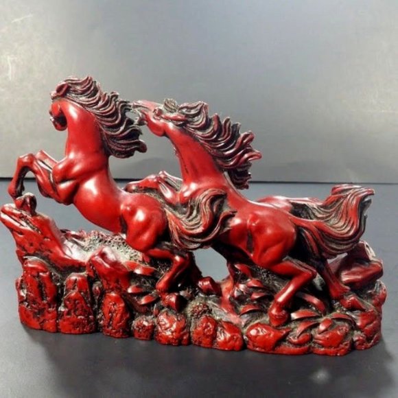 Chinese heavy lucky 3 running horses statues - Picture 5 of 8